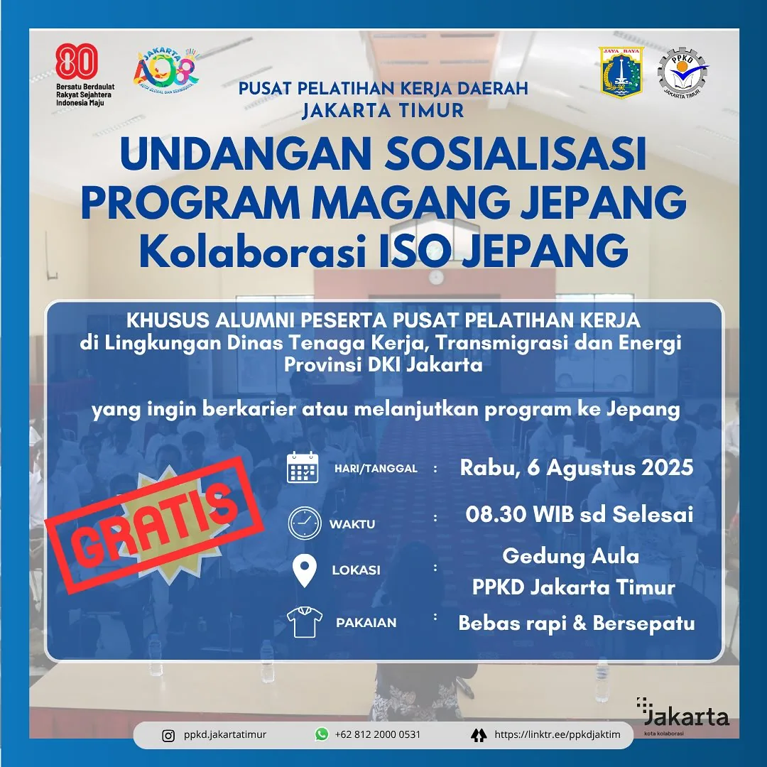 UNDANGAN SOSIALISASI PROGRAM MAGANG JEPANG – PPKD KABUPATEN BONDOWOSO